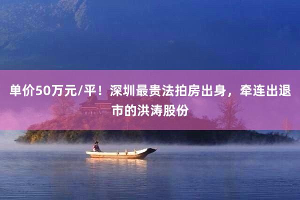 单价50万元/平！深圳最贵法拍房出身，牵连出退市的洪涛股份